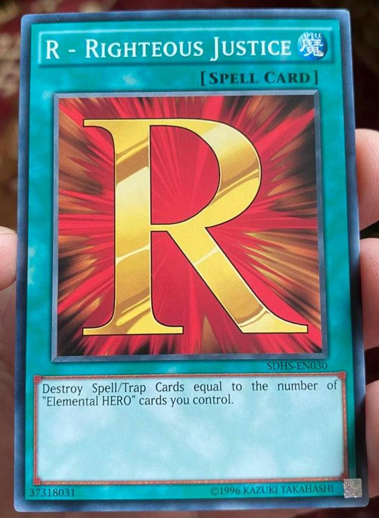Yu-Gi-Oh! R - Righteous Justice SDHS Print !, Ophalen of Verzenden, Zo goed als nieuw, Losse kaart