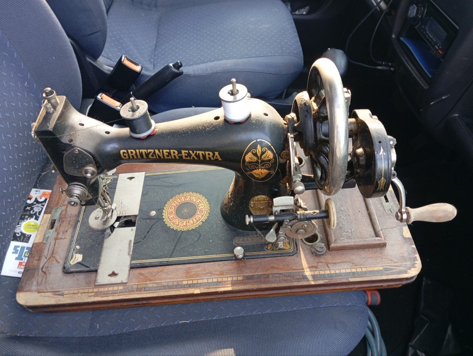 Antieke Gritzner-Extra Naaimachine, Ophalen of Verzenden