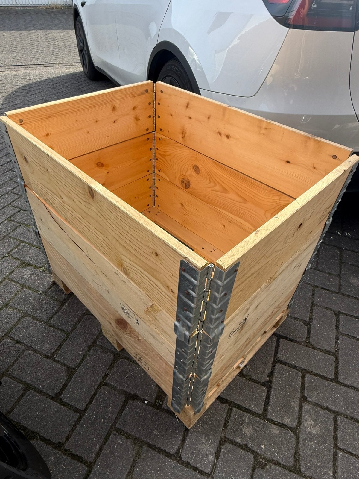 5x Kleine Pallet met 5x opbouwrand., Ophalen, Zo goed als nieuw