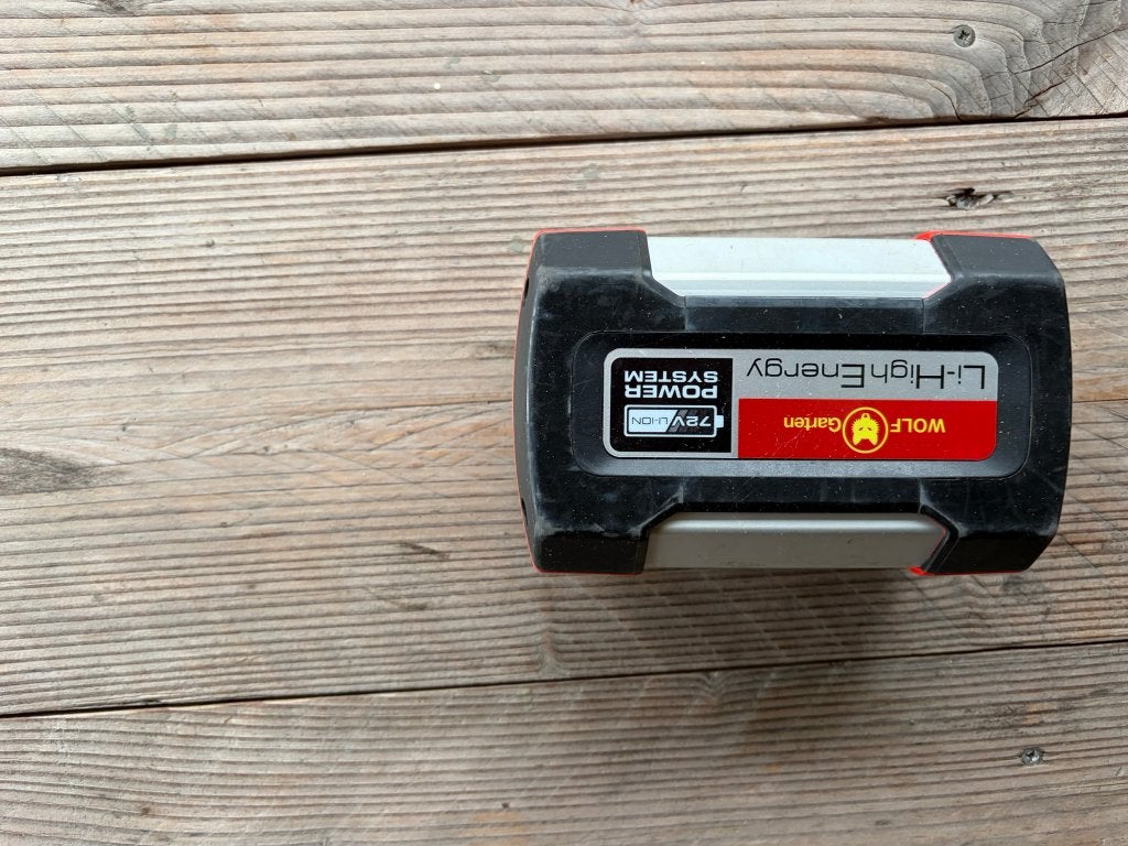 Wolf Garten 72V Li-High Energy Accu en Snellader, Tuin en Terras, Wolf Garten, Minder dan 30 cm, Accu-grasmaaier, Ophalen of Verzenden