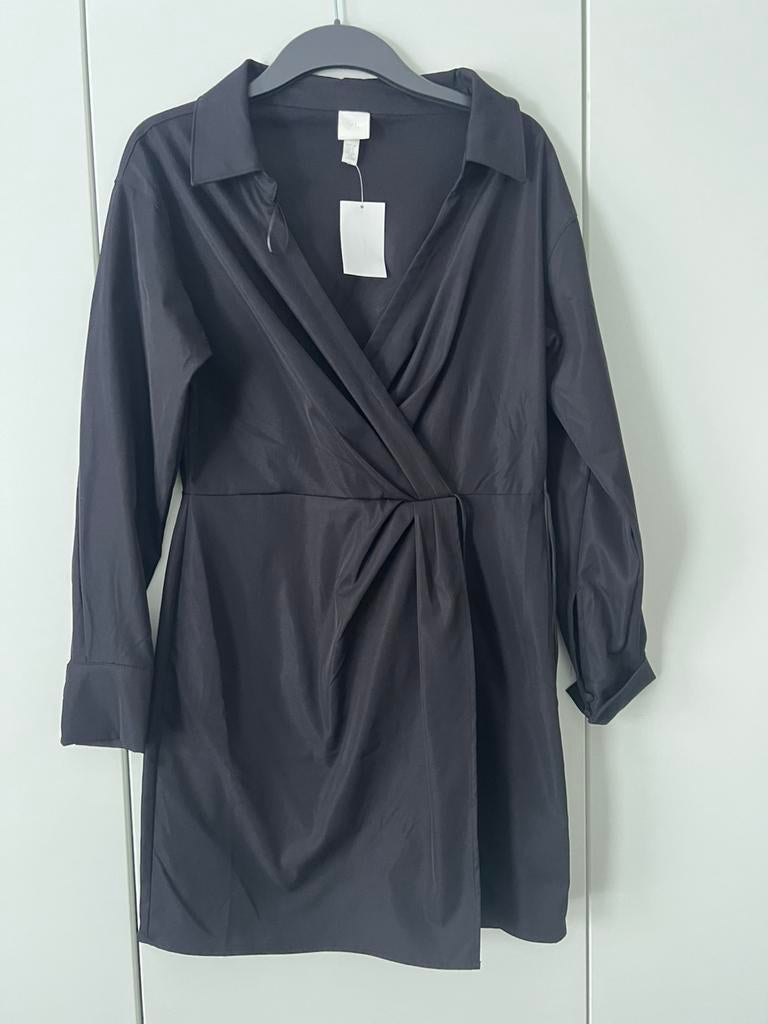 Stretch blazer jurk vaste “overslag”, Kleding | Dames, Maat 38/40 (M), H&M, Zwart, Nieuw