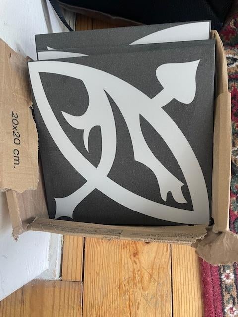Black and white ceramic tiles 20x20cm, Ophalen, Keramiek, Minder dan 20 cm, 20 tot 40 cm