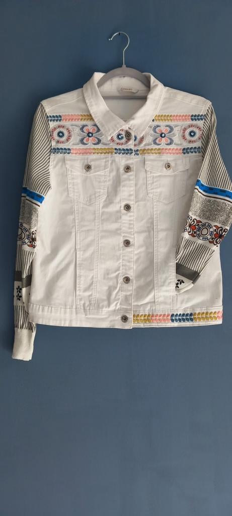 Onado dames spijkerjasje met gebreide mouwen XL, Kleding | Dames, Ophalen of Verzenden, Zo goed als nieuw, Wit, W33 - W36 (confectie 42/44)