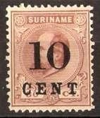 Suriname NVPH nr 33 ongebruikt Hulpuitgifte 1898, Ophalen of Verzenden, Postfris