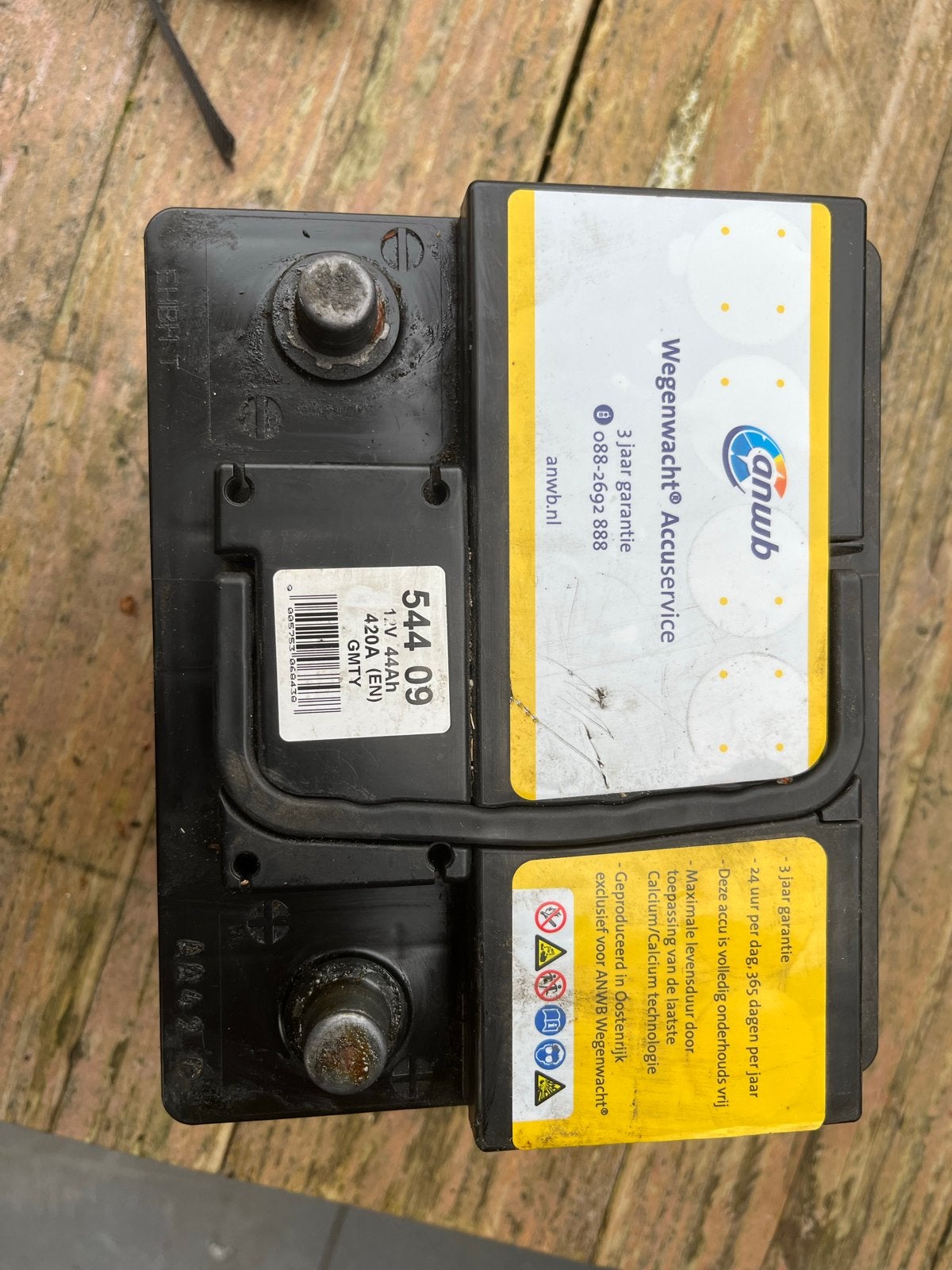 ANWB Wegenwacht Accuservice 12V 44Ah 420A (EN) auto accu, Auto-onderdelen, Ophalen of Verzenden, Gebruikt