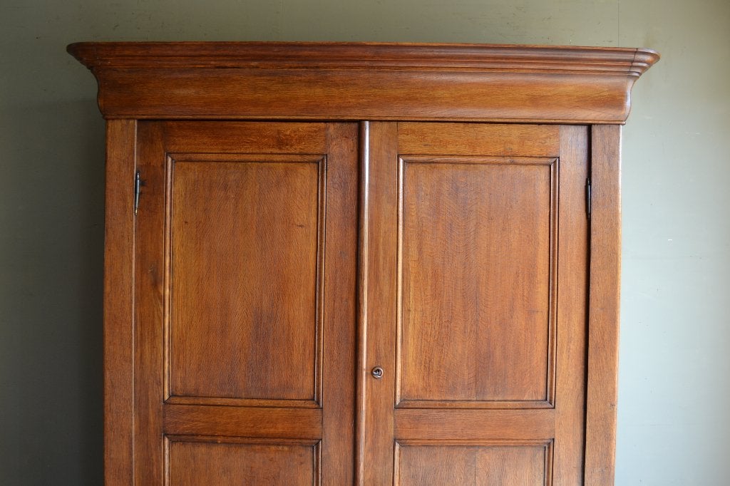 Prachtige antieke eiken houten Louis Philippe kast., Ophalen of Verzenden