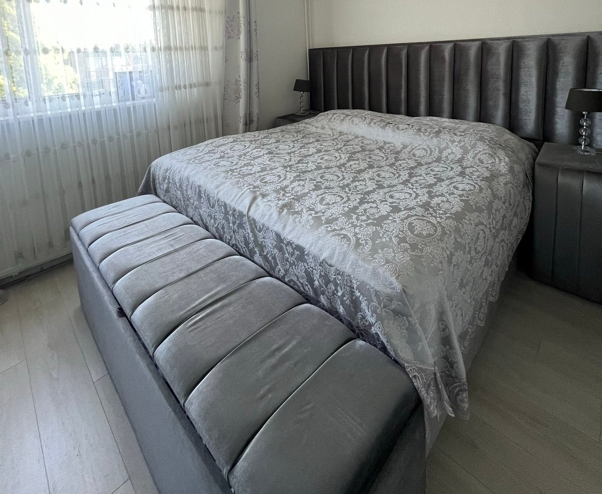 Tweepersoonsbed met opbergruimte, Ophalen, 210 cm, Tweepersoons, Zo goed als nieuw