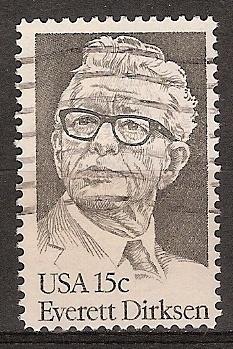USA, Everett Dirksen, 1981., Ophalen of Verzenden, Gestempeld, Noord-Amerika