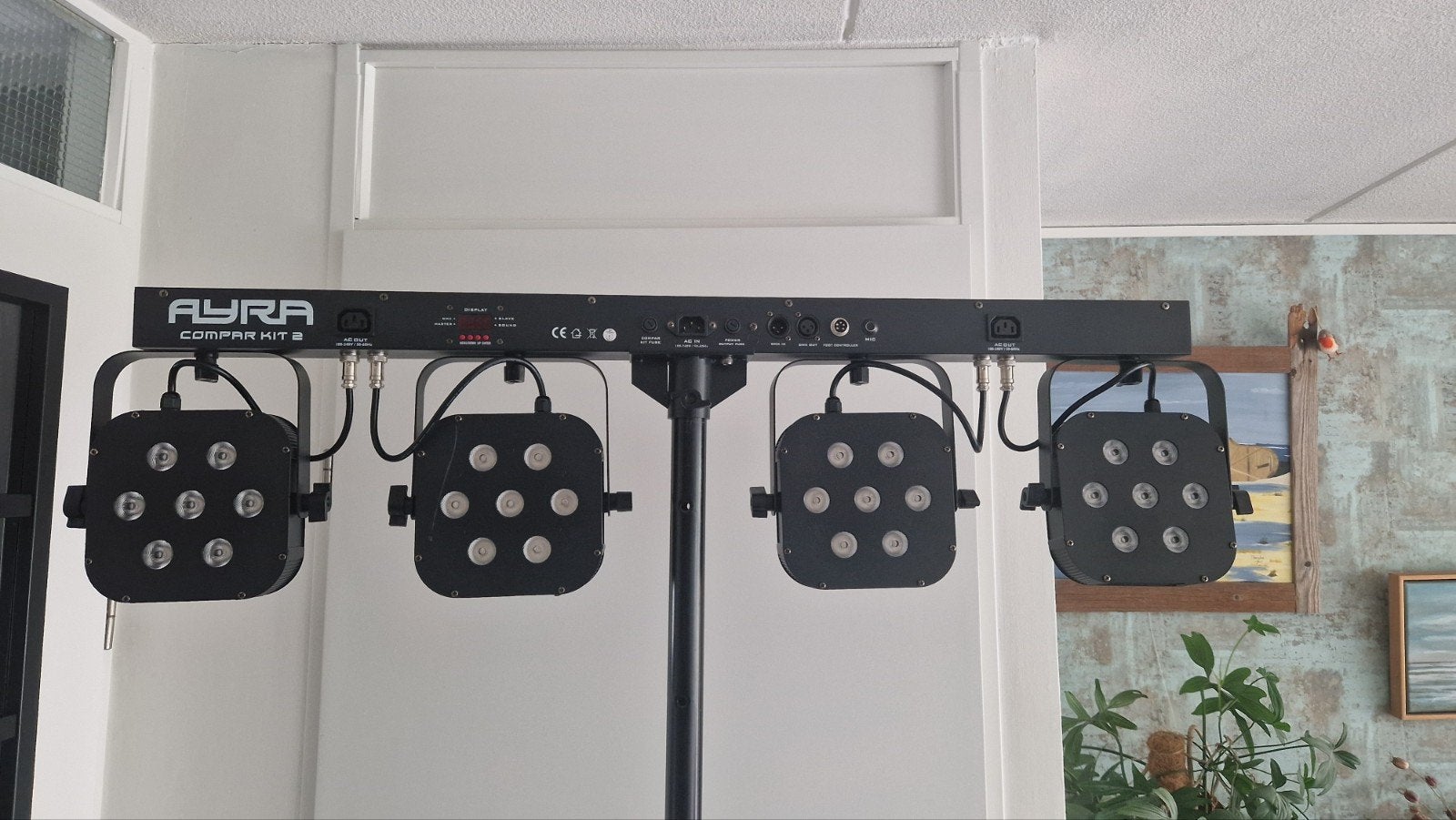 Ayra ComPar Kit 2 LED Lichtset met Statief Tas en footswitch, Ophalen, Zo goed als nieuw, Licht, Geluidgestuurd
