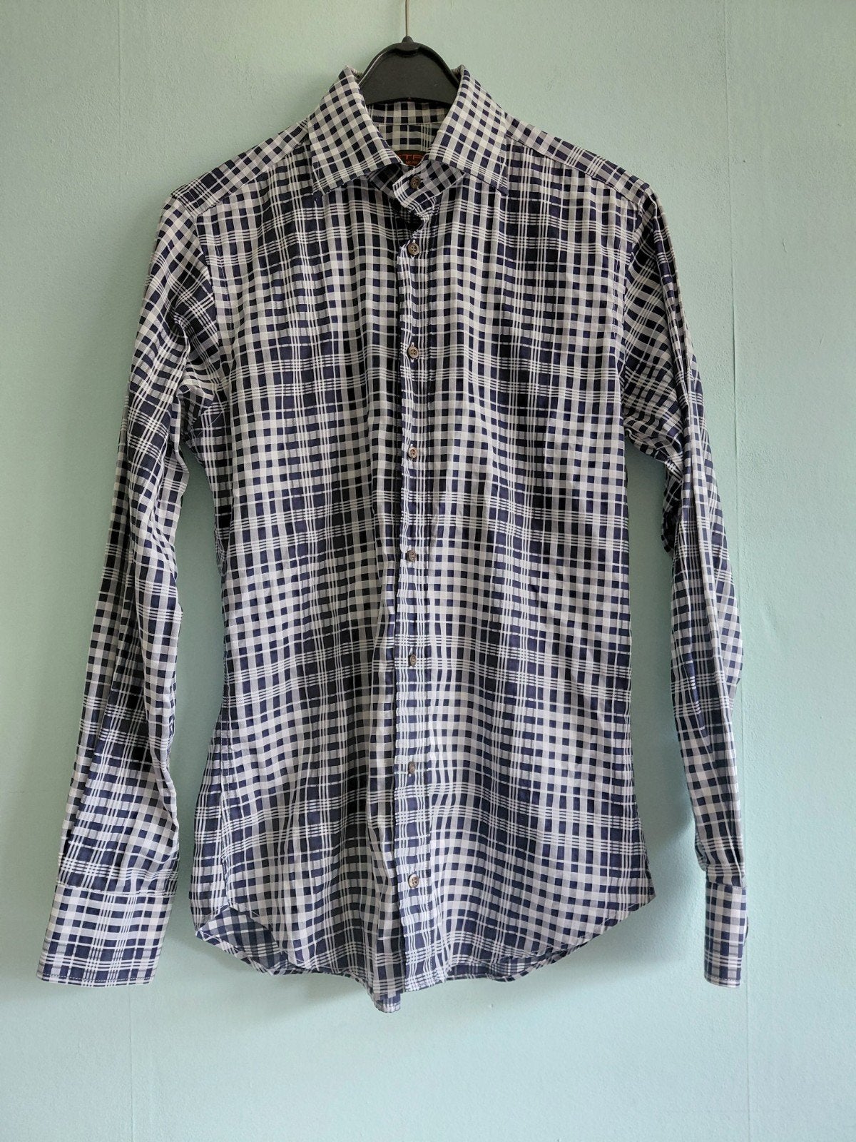 Etro Milano Heren overhemd - Maat 38 (S), Kleding | Heren, Overhemden, Blauw, Halswijdte 38 (S) of kleiner, Etro Milano, Ophalen of Verzenden