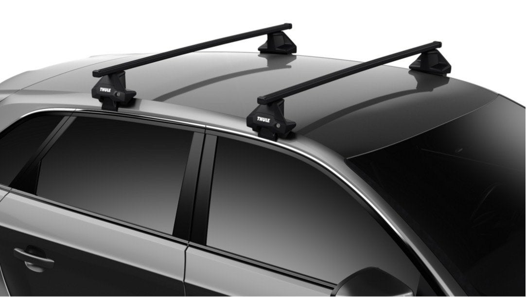 Thule dakdragers. Evo Clamp, square bar en kit 5026, Auto diversen, Ophalen, Zo goed als nieuw