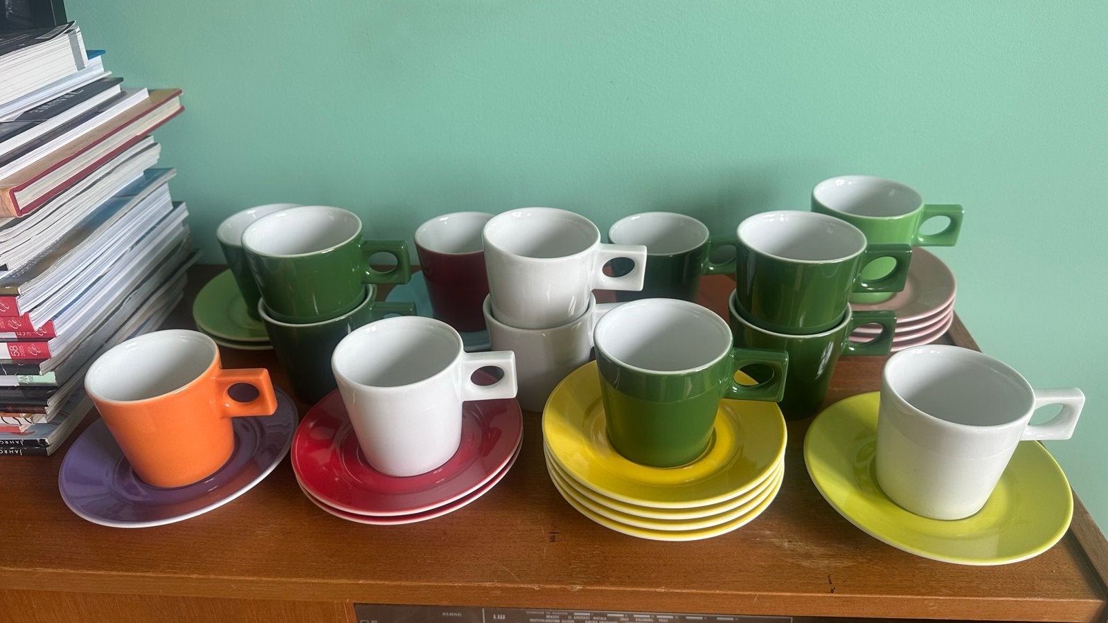 Vintage Walküre Germany kop en schotel, cappuccino, Huis en Inrichting, Keuken | Servies, Ophalen, Gebruikt, Overige merken, Modern