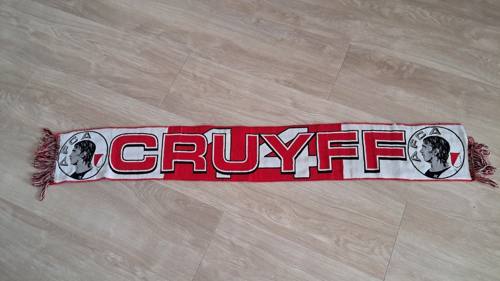 Cruyff Sjaal - Ajax Voetbal Fan Sjaal, Ophalen of Verzenden, Zo goed als nieuw, Ajax, Vaantje of Sjaal