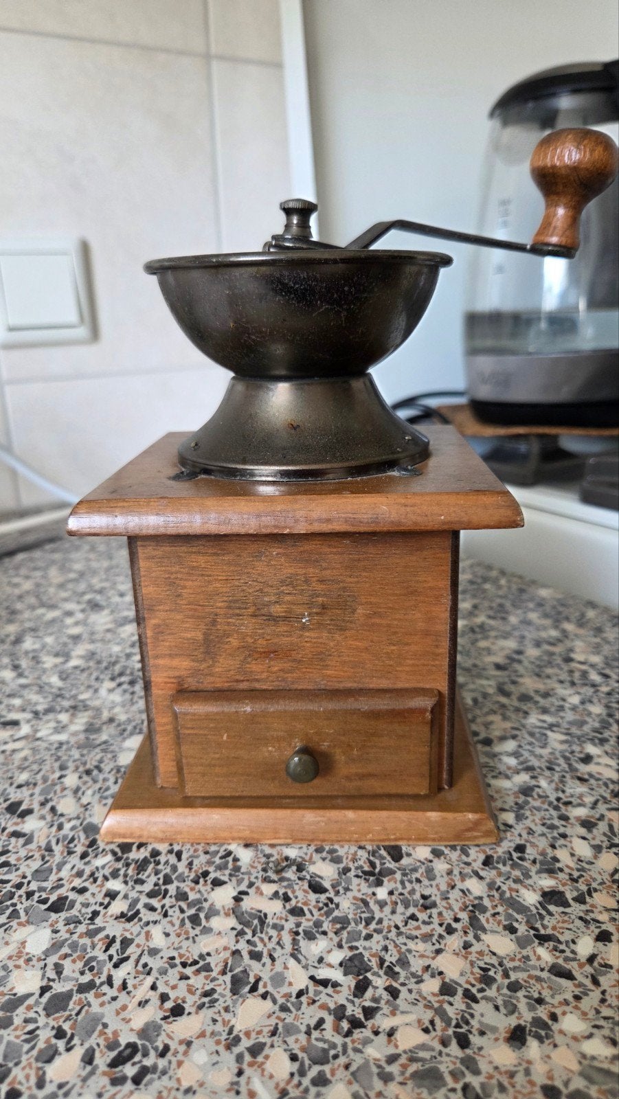 Vintage handmatige koffiemolen, Antiek en Kunst, Antiek | Keukenbenodigdheden, Ophalen
