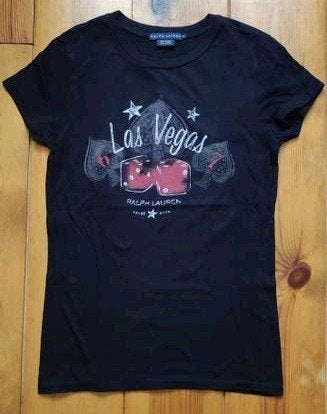 Zwart Ralph Lauren Las Vegas T-shirt Maat S, Zwart, Ophalen of Verzenden, Zo goed als nieuw, Korte mouw