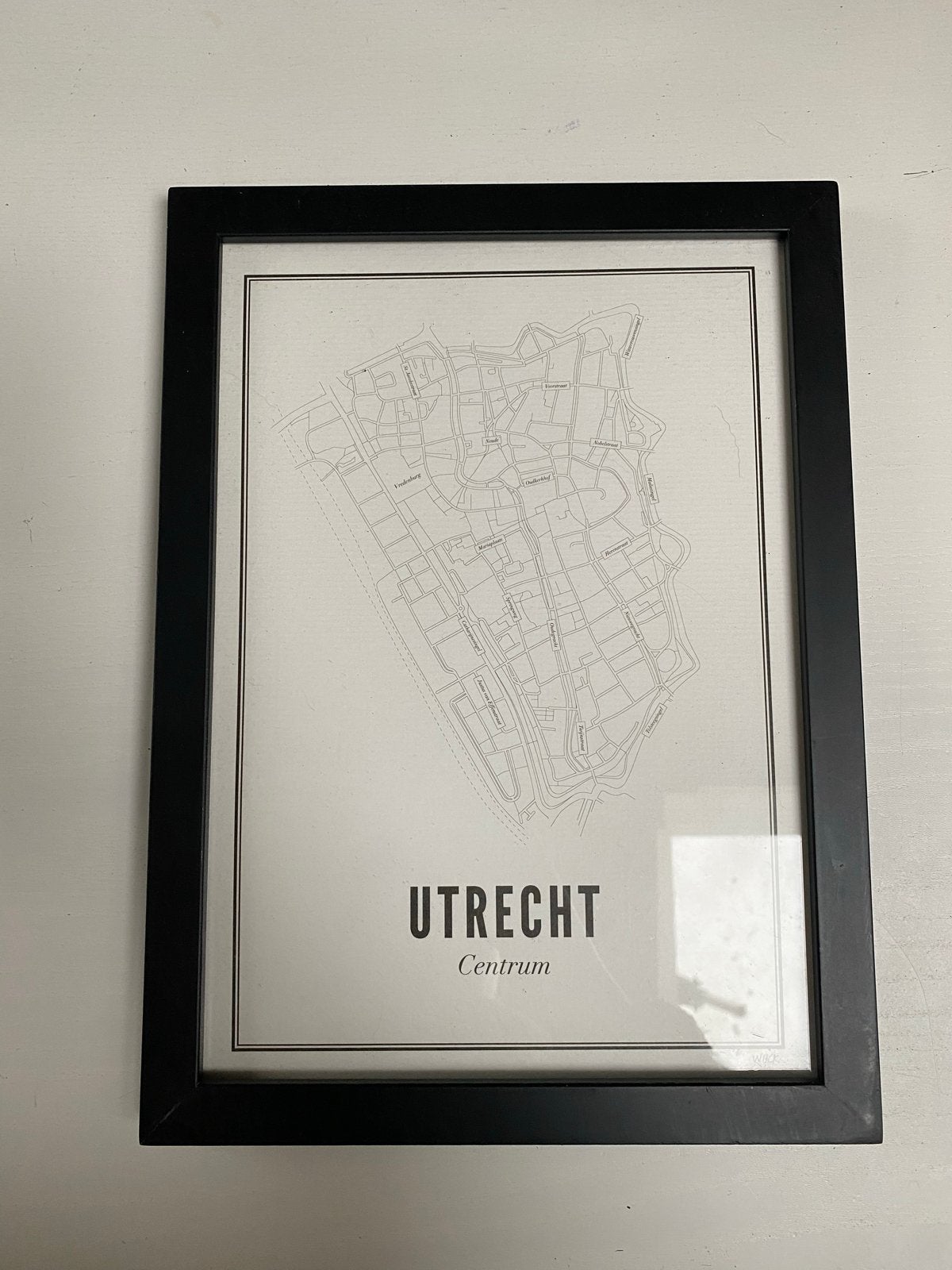 Wijck "Utrecht - Centrum" Poster & Frame, Ophalen, Rechthoekig Staand, Met lijst, A4 of kleiner