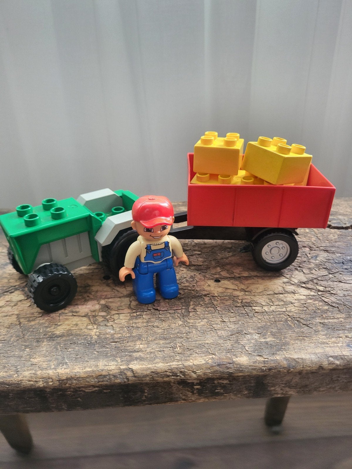 lego duplo tractor met boer, Ophalen of Verzenden, Zo goed als nieuw