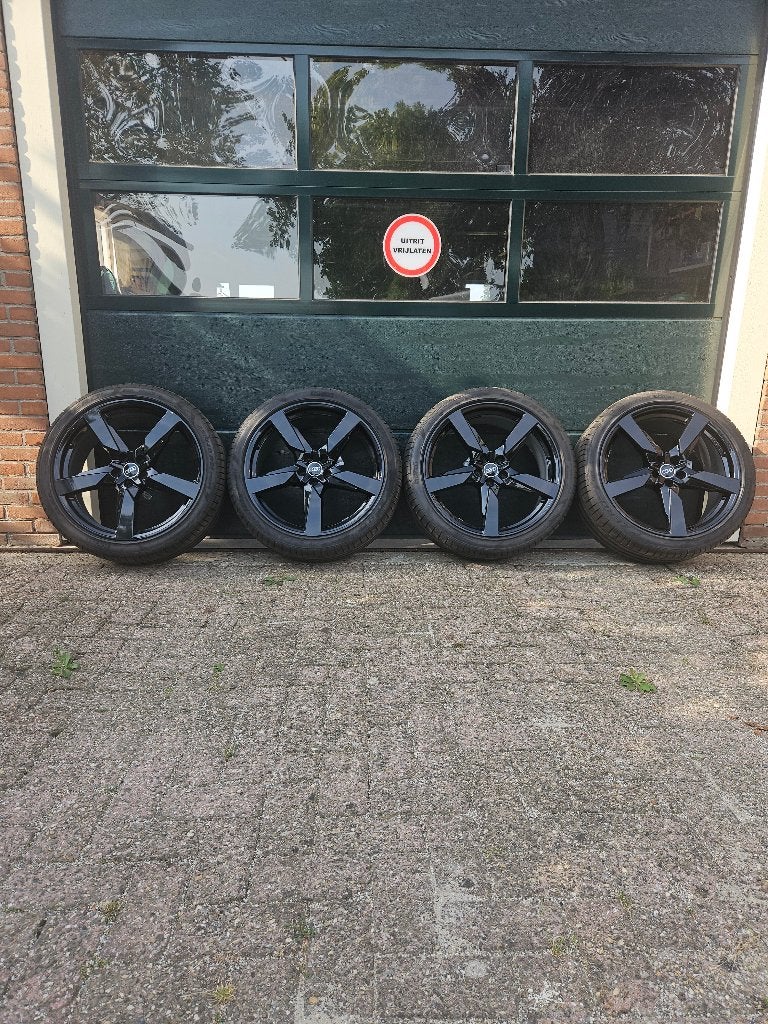 Audi Q5 21 inch velgenset met zomerbanden origineel Audi, Gebruikt, 255 mm, Banden en Velgen, 21 inch