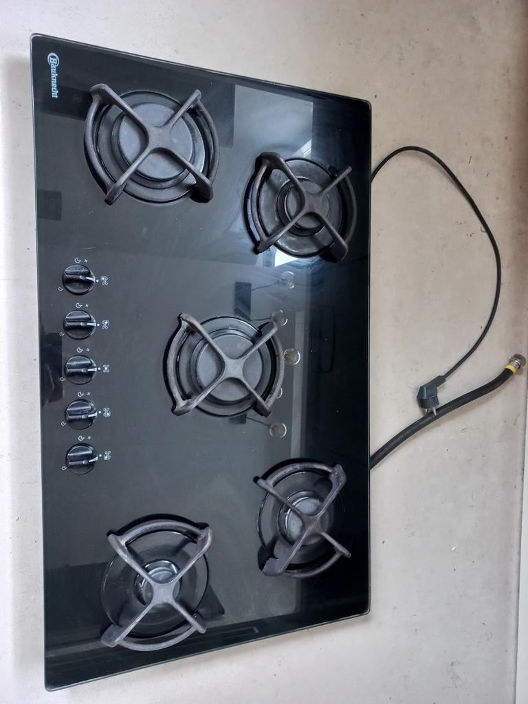 Bauknecht inbouw gasfornuis 5 pits te koop, Ophalen, Gebruikt, Inbouw, Gas