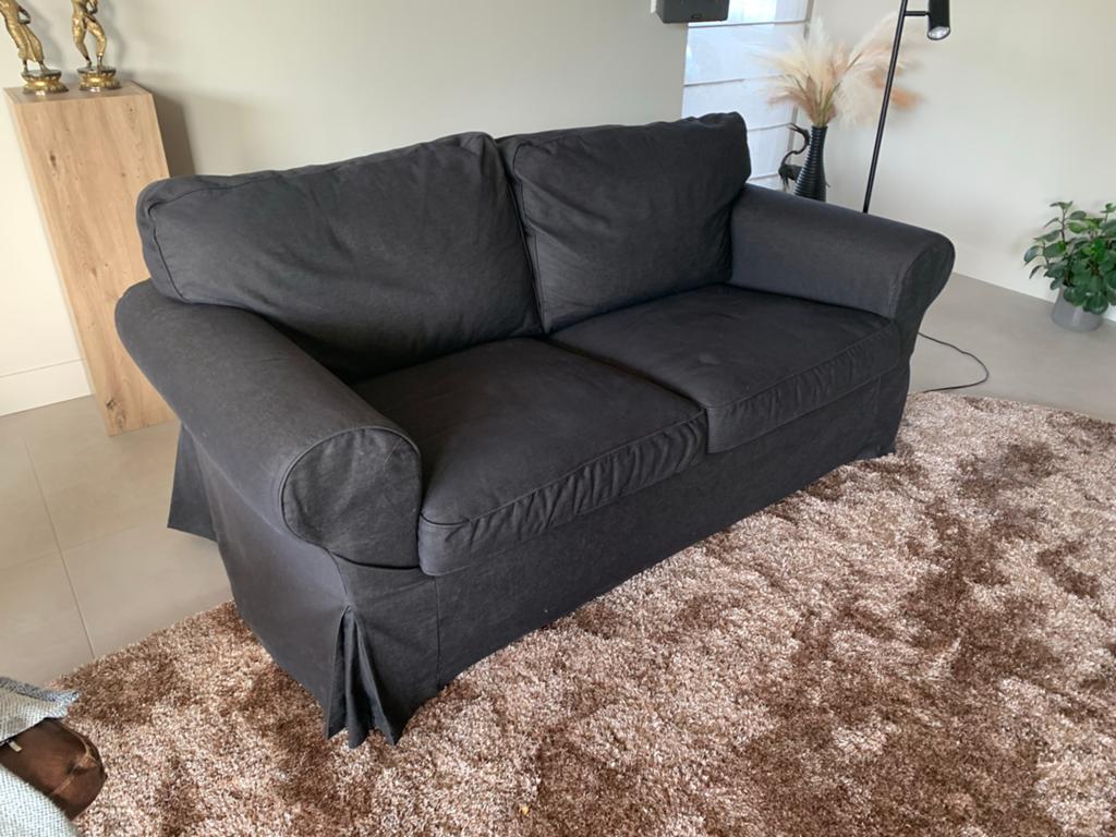 IKEA EKTORP 2-zitsbank, Hillared antraciet, Ophalen, 150 tot 200 cm, Tweepersoons, 75 tot 100 cm