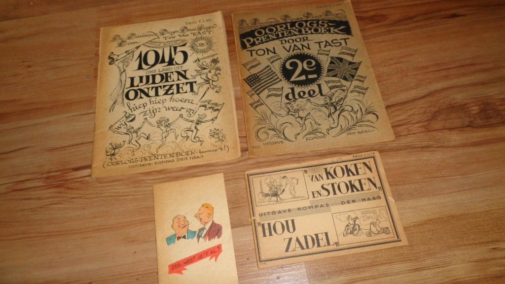Humor – strip uitgaven oorlog wo2 bevrijding set 4, Verzenden, Overige soorten, Nederland, Boek of Tijdschrift