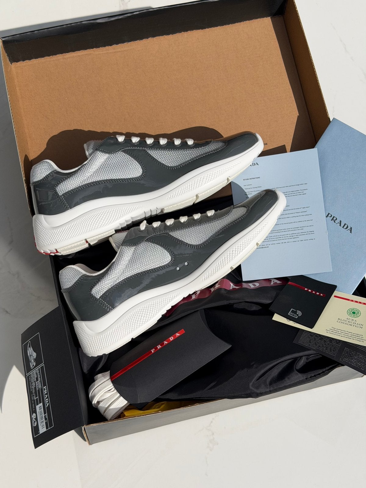 Prada Americas Cup Maat 43, Kleding | Heren, Ophalen of Verzenden, Zo goed als nieuw, Zwart