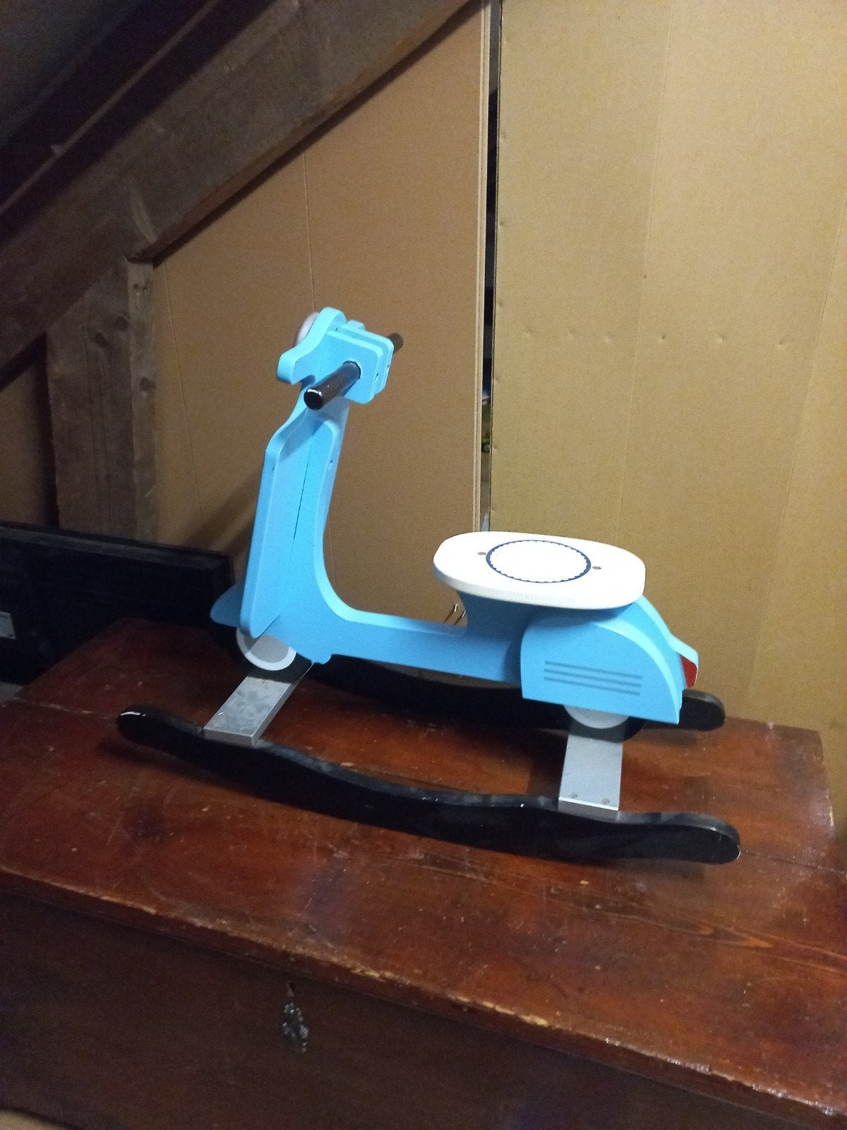 Houten hobbelscooter voor kinderen - Blauw, Ophalen