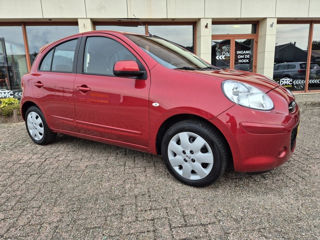 Nissan Micra 1.2 DIG-S Acenta | Airco | Stuurwielbediening |, Keurmerk '100% Onderhouden', Stof, Zwart, 1198 cc