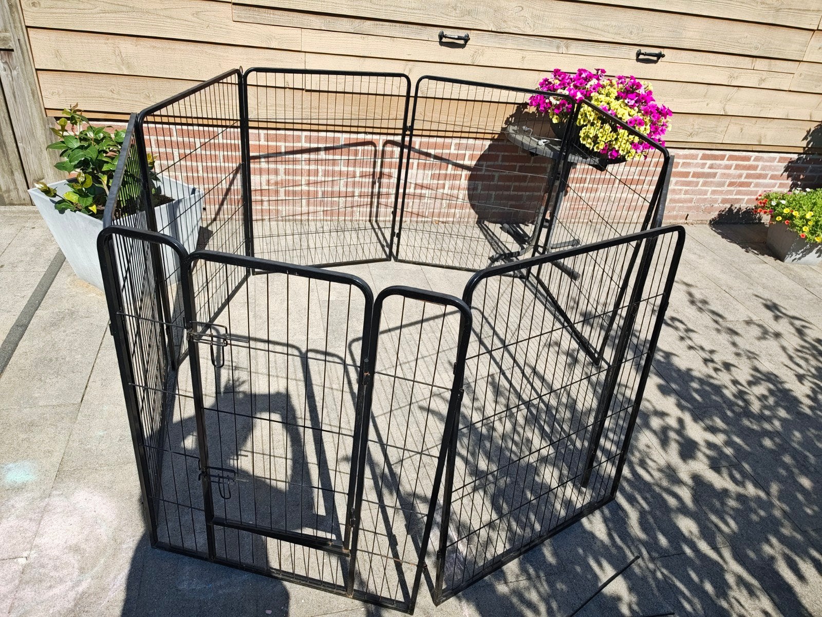 metalen bench, Ophalen, Gebruikt, 110 cm of meer, 65 tot 100 cm