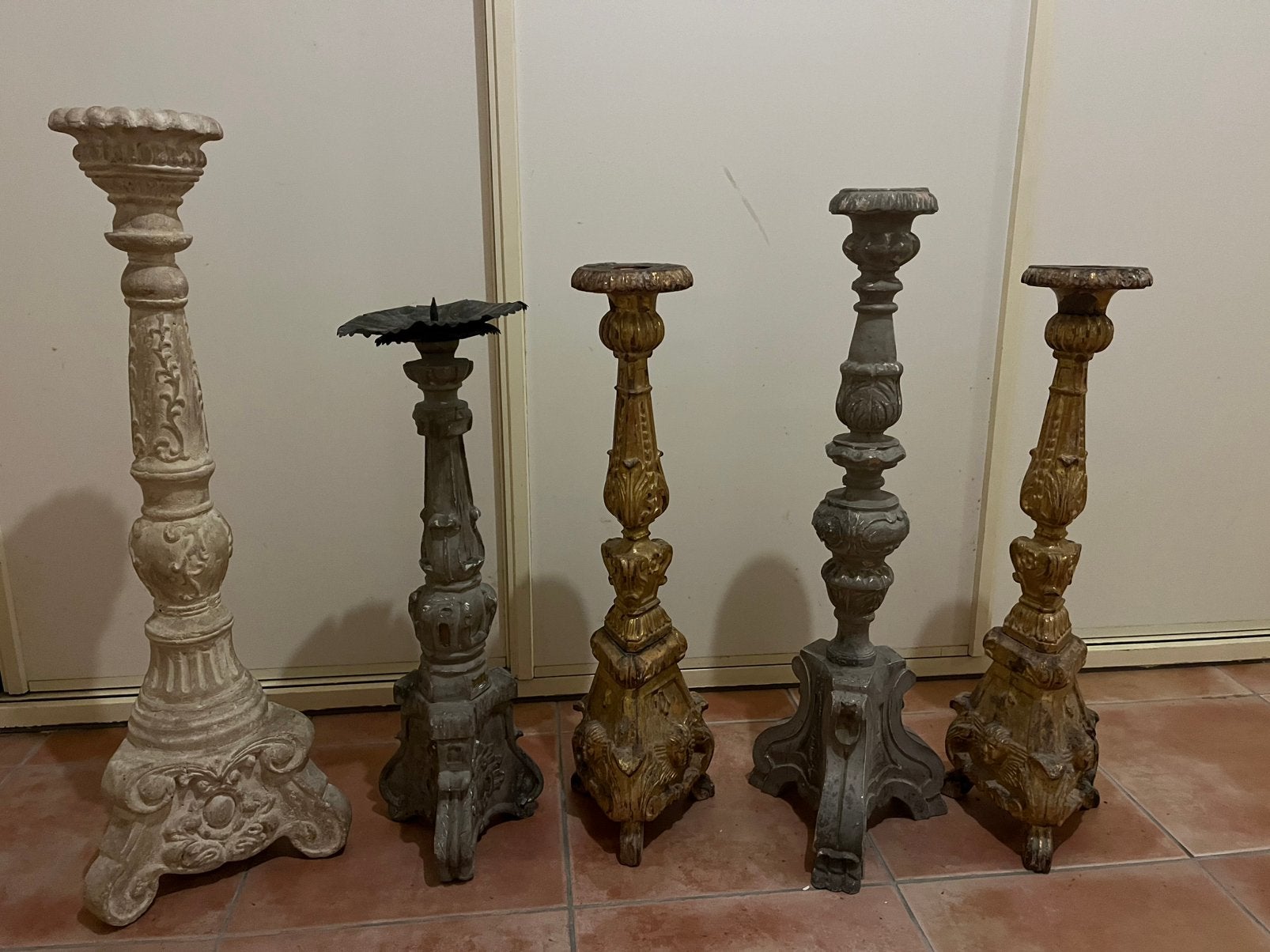 Oude kandelaars, Antiek en Kunst, Ophalen of Verzenden, Overige materialen