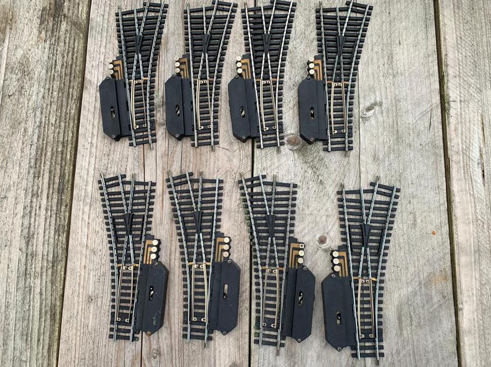 8 x electrische lima wissels, Hobby en Vrije tijd, Modeltreinen | H0, Gebruikt, Gelijkstroom, Rails, Ophalen of Verzenden