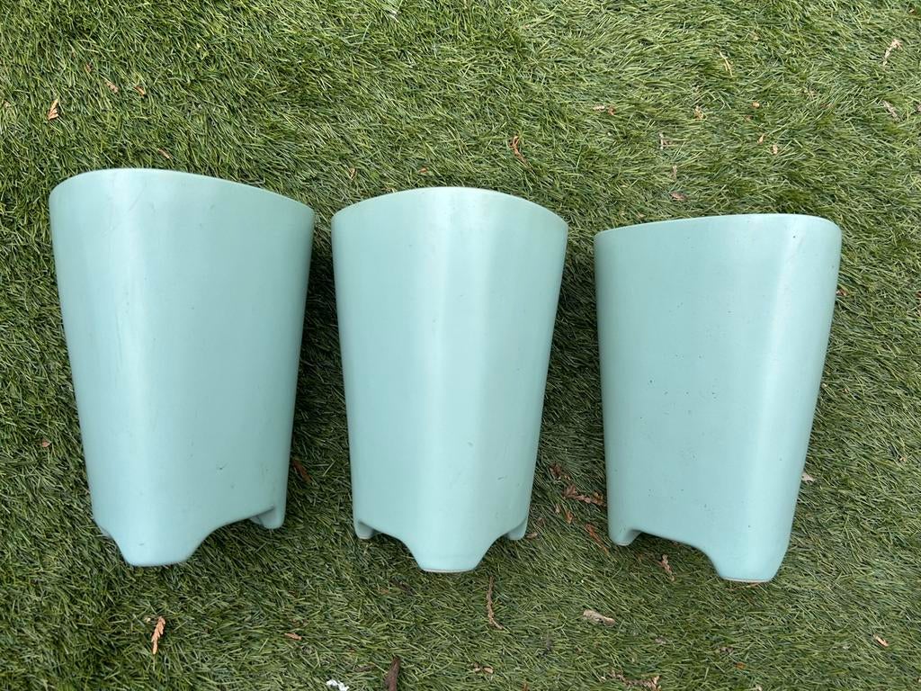 3 Ikea bloempotten op pootjes, Tuin en Terras, Ophalen, Gebruikt, Balkon, Overige vormen