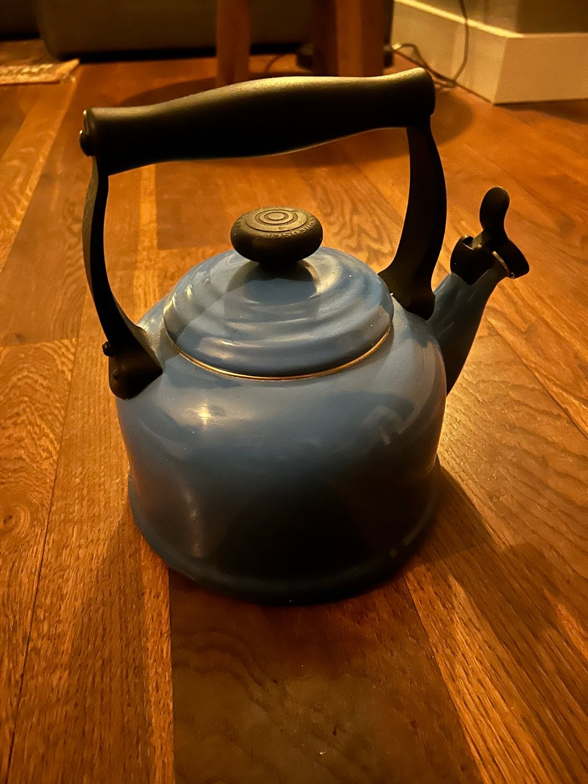 Le Creuset fluitketel - Blauw, Le Creuset, Ophalen, Theepot/fluitketel, Gebruikt