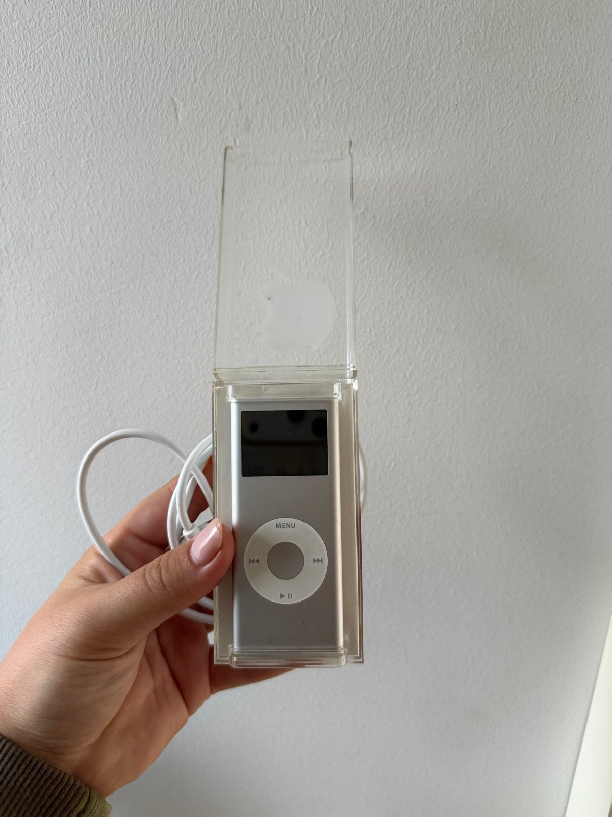 Apple iPod Nano (1e generatie) met beschermhoes, Gebruikt, Ophalen of Verzenden, Nano, Zilver