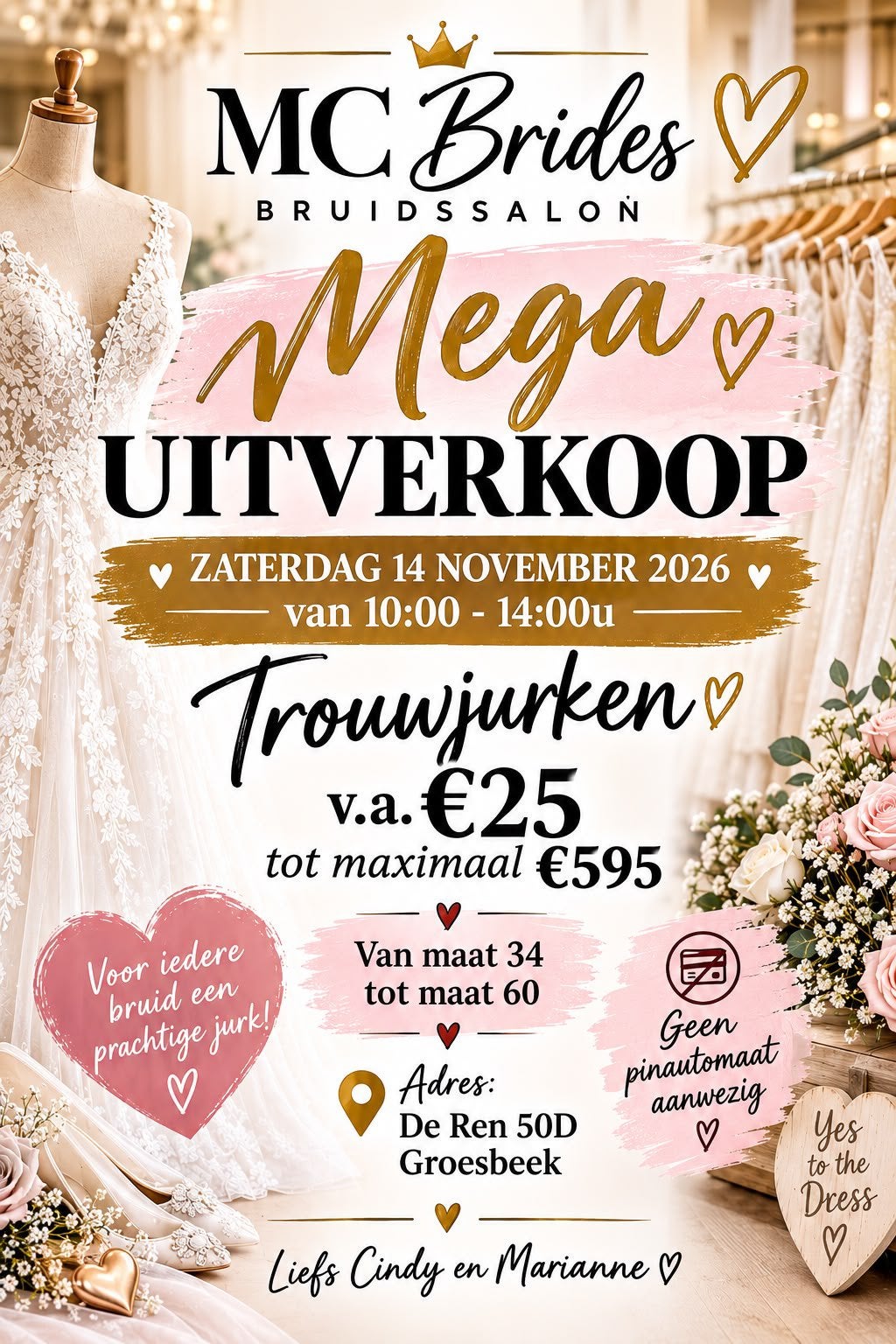 Voor iedere bruid een betaalbare jurk!!!, Kleding | Dames, Ophalen, Nieuw, Wit, Trouwjurk