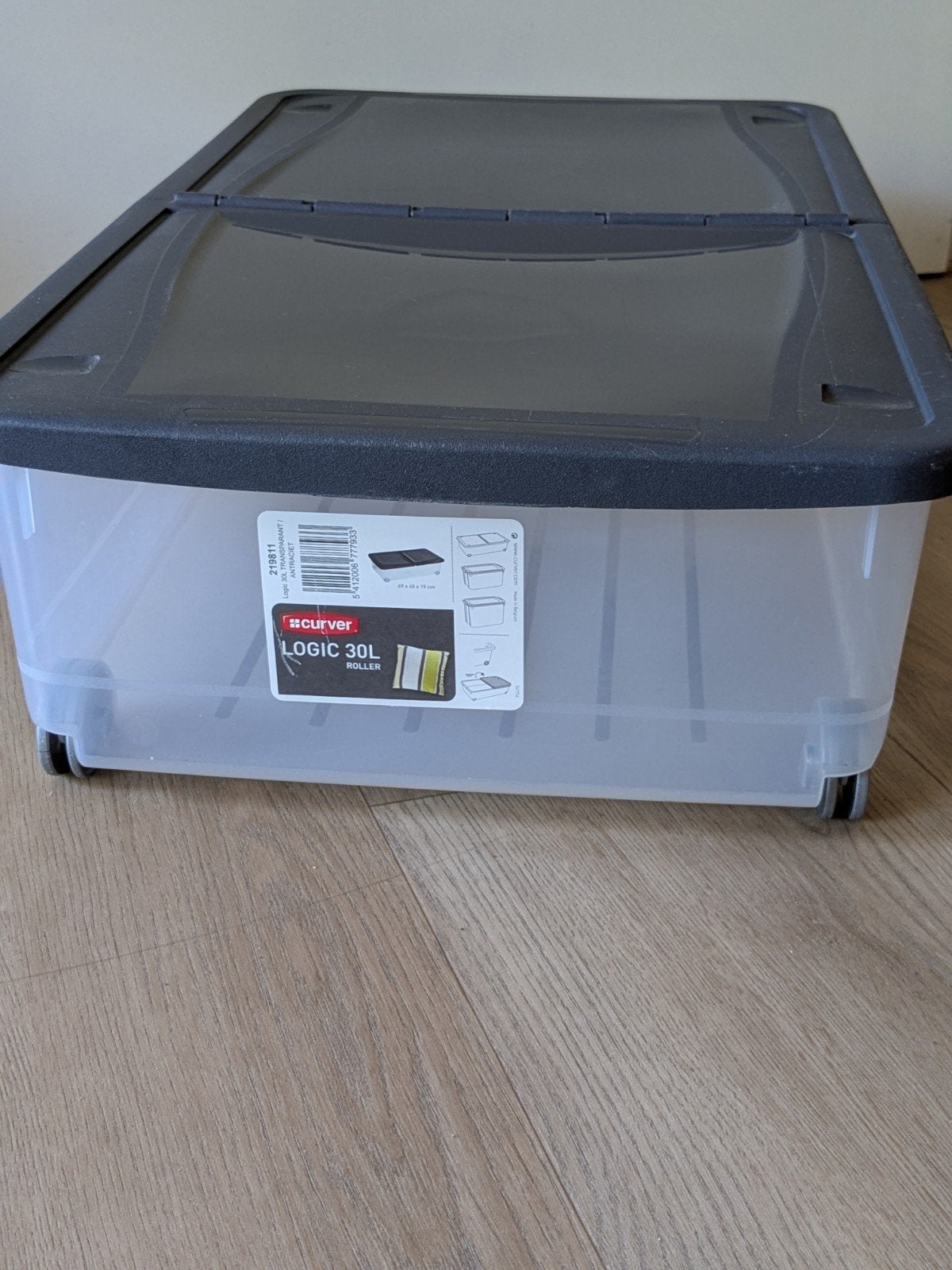 Curver Logic Roller opbergbox 30L met wieltjes, Ophalen