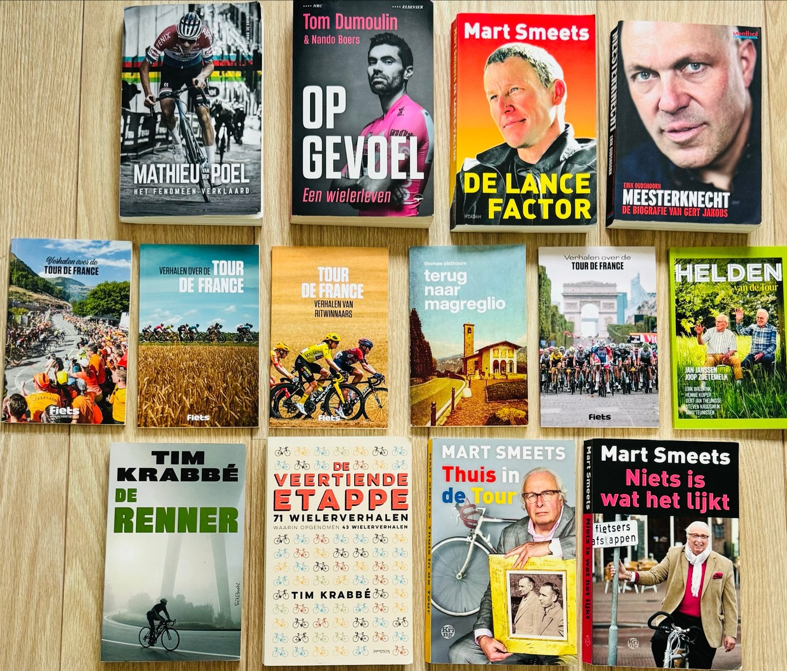 Collectie wielerboeken: Tour de France, biografieën en meer, Ophalen of Verzenden, Zo goed als nieuw, Lopen en Fietsen