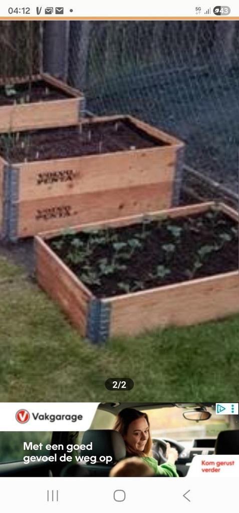 Houten moestuinbakken, Tuin en Terras, Ophalen