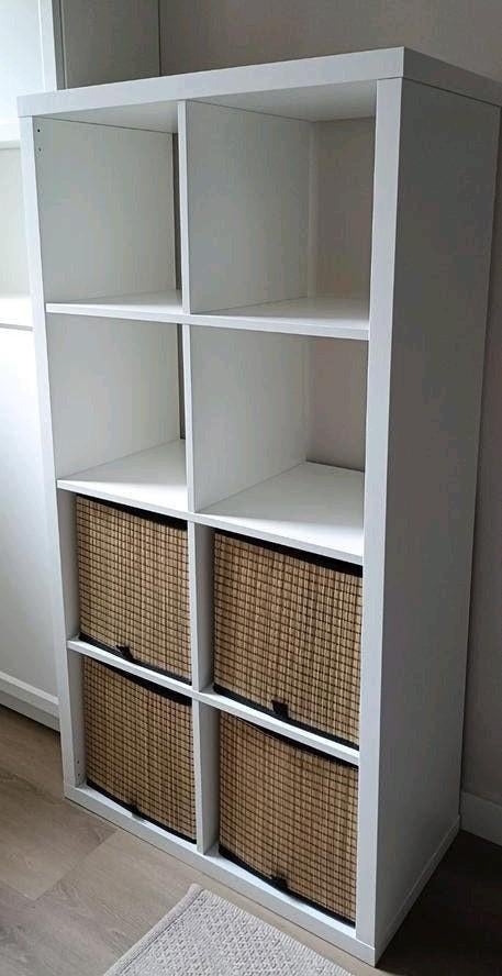 Ikea Kallax 8 vakken met 4 opbergmanden Gnabbas, Ophalen, Met plank(en), 100 tot 150 cm, 50 tot 100 cm