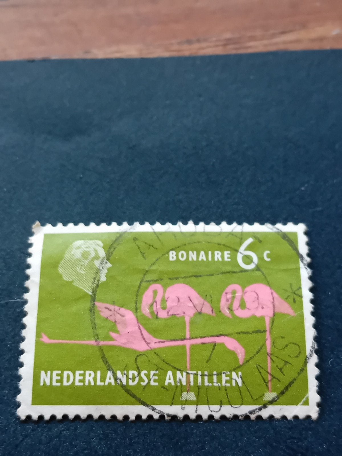 Postzegel Nederlandse Antillen Bonaire 6c Flamingo's, Postzegels en Munten, Ophalen of Verzenden