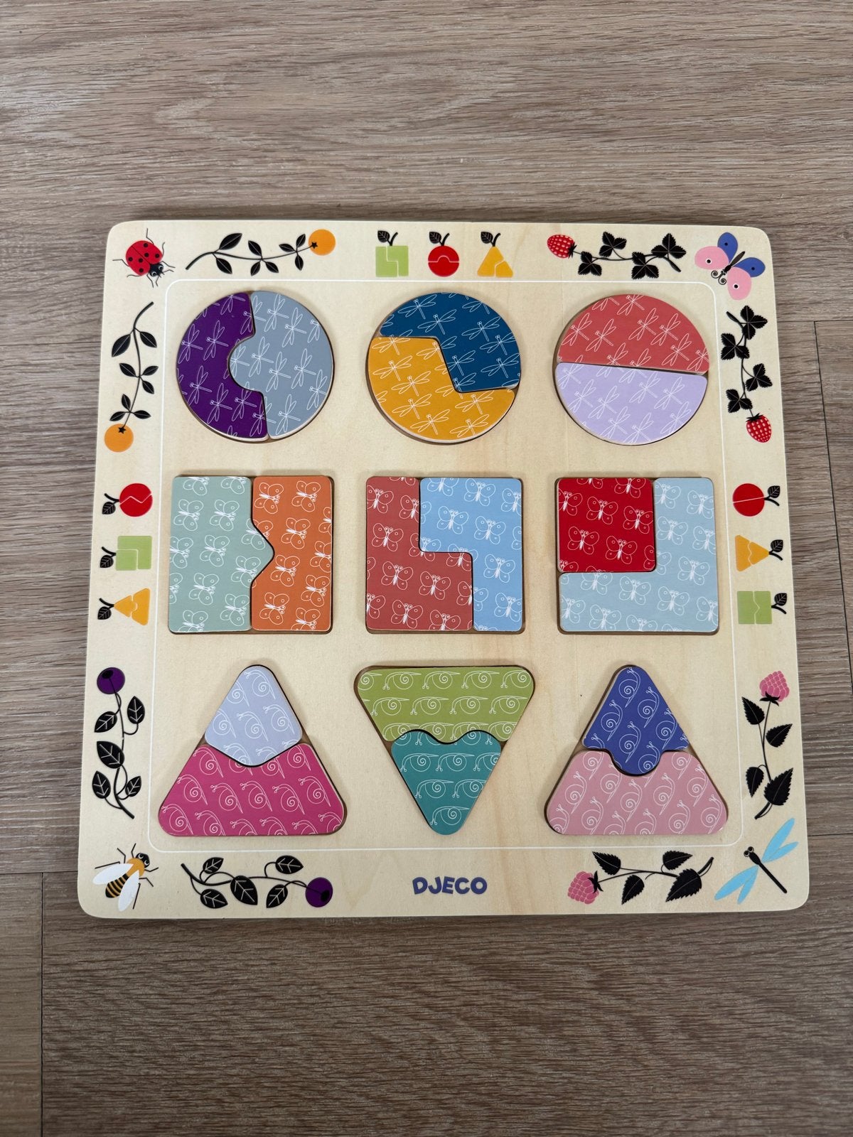 Djeco houten vormenpuzzel voor baby's en peuters, Verzenden, Zo goed als nieuw, Overige typen