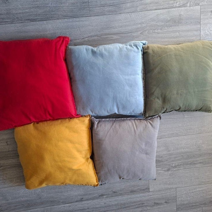 Gratis af te halen 5 kussentjes, Huis en Inrichting, Ophalen, Gebruikt, Vierkant