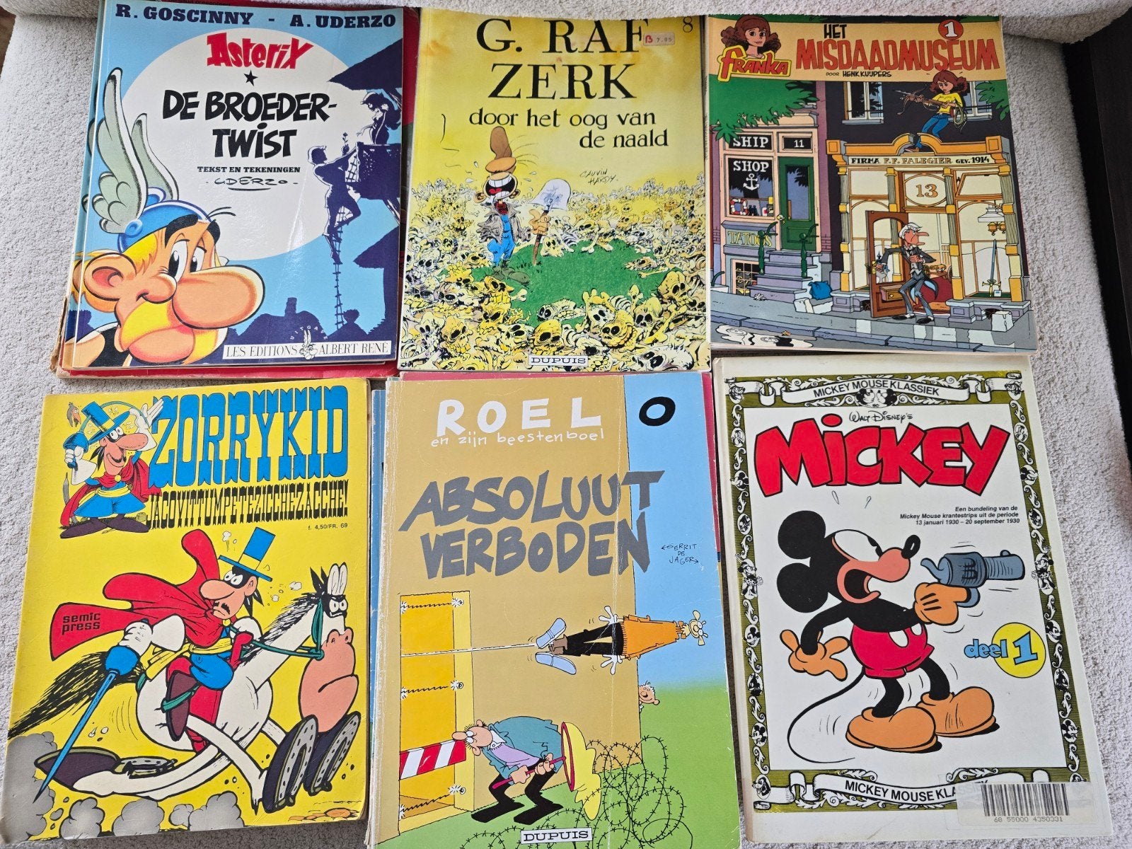 Grote partij diverse stripboeken | Franka, Asterix, e.a., Meerdere stripboeken, Ophalen of Verzenden, Gelezen, Diverse auteurs zoals Goscinny, Uderzo, Franquin, Walt Disney