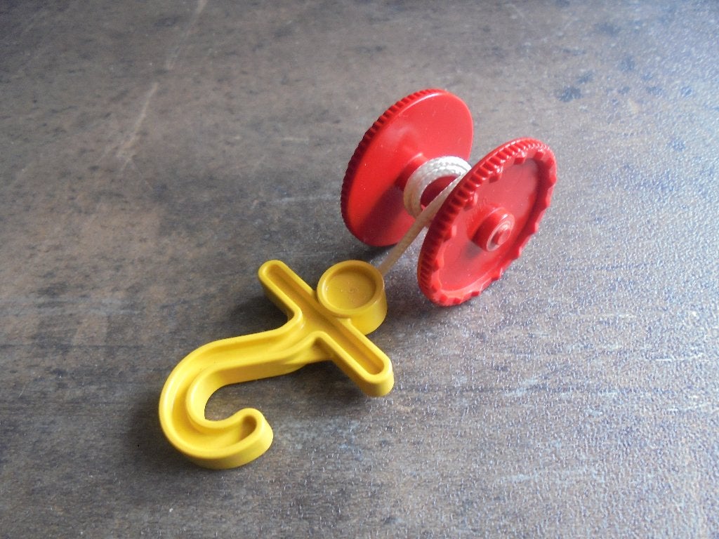 Lego Duplo Winch Drum Wide with Yellow Hook (zie foto's), Ophalen of Verzenden, Gebruikt, Losse stenen, Duplo