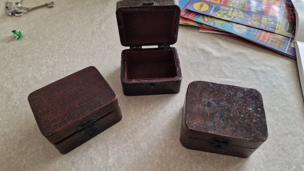 oude houten opbergkistjes, Ophalen of Verzenden