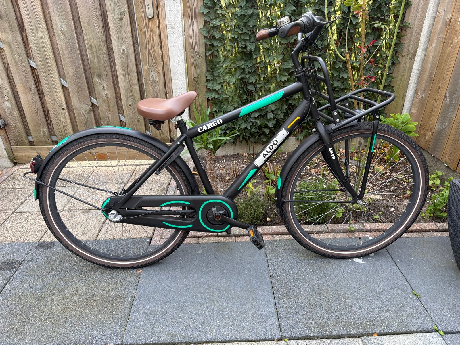 Aldo Cargo fiets 26 inch met versnellingen en voordrager, Terugtraprem, Gebruikt, Versnellingen, Ophalen