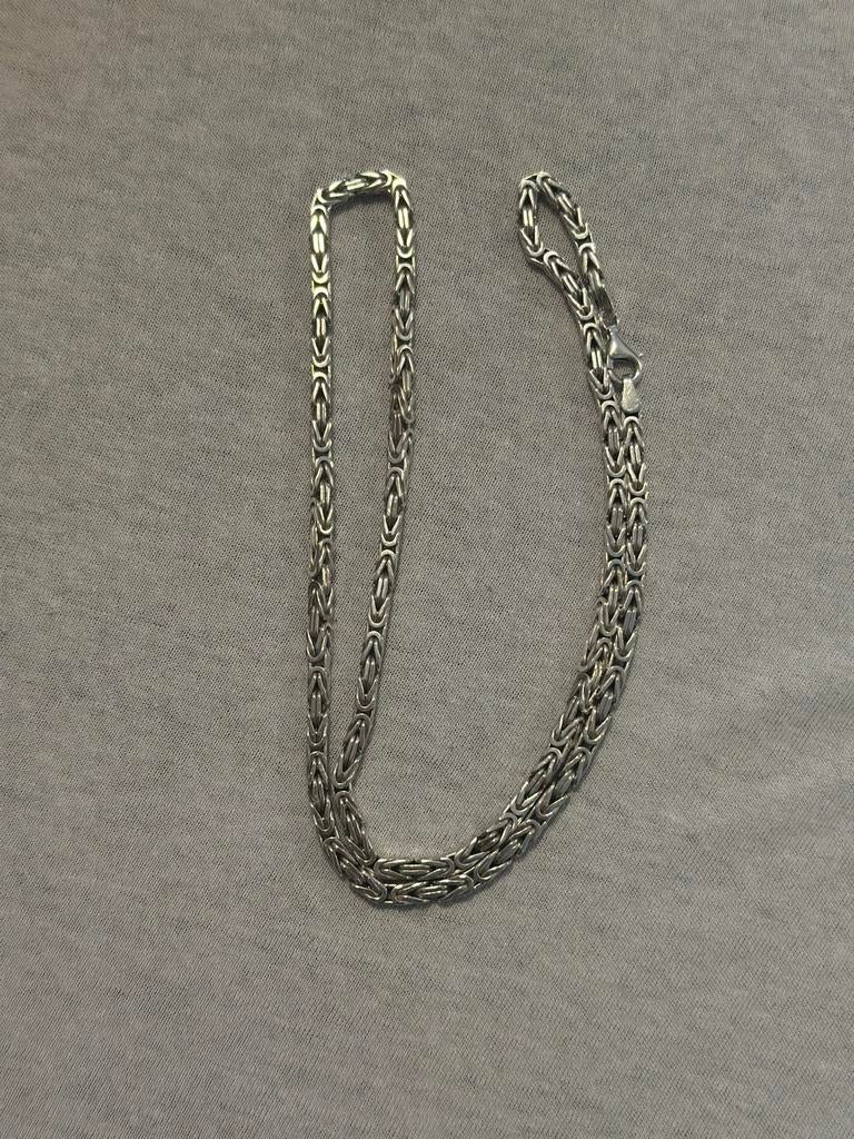 Zilveren ketting - Koningsketting, Sieraden, Tassen en Uiterlijk, Kettingen, Ophalen of Verzenden, Zo goed als nieuw, Zilver