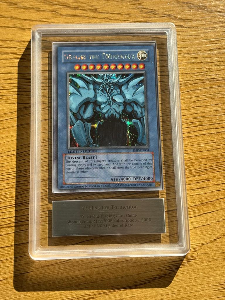 Obelisk the Tormentor JMP Secret - PSA/ARS 10, Hobby en Vrije tijd, Verzamelkaartspellen | Yu-gi-Oh!, Verzenden, Nieuw, Losse kaart