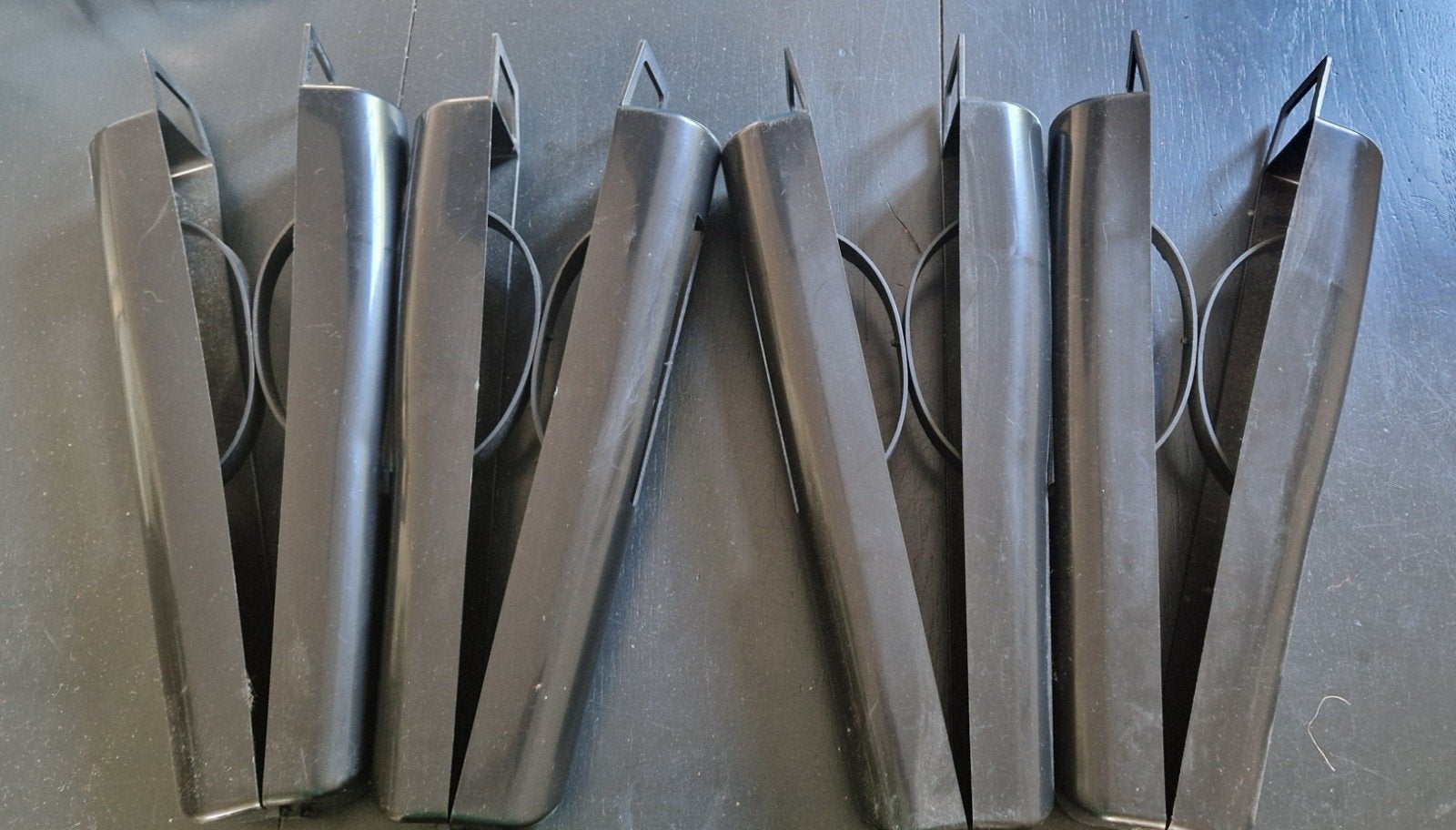 2 paar plastice stevige zwarte laarzenspanners, Kleding | Dames, Schoenen, Ophalen, Zo goed als nieuw, Zwart