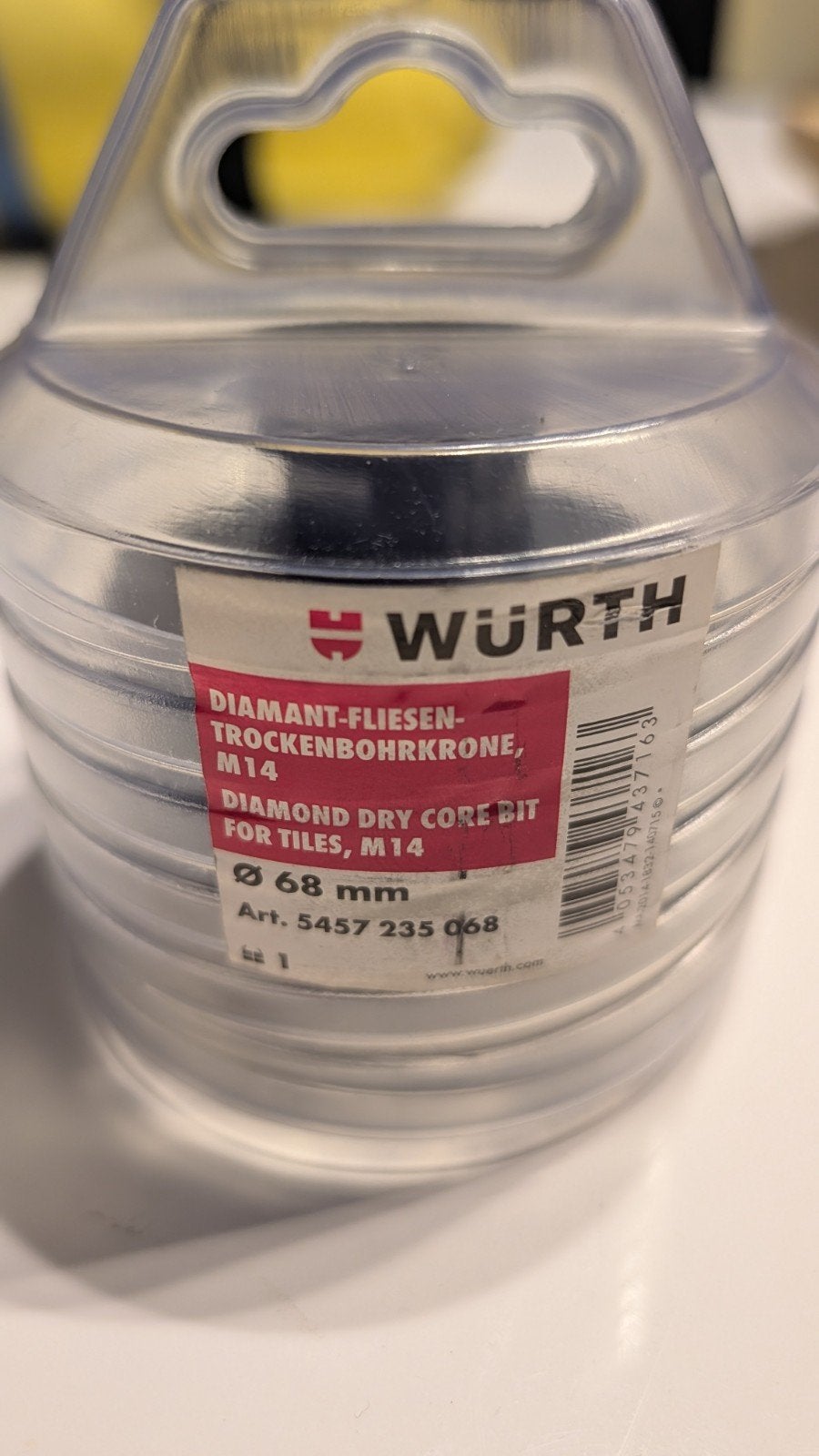 Wurth Diamant-Fliessen-Trockenbohrkrone M14 Ø 68 mm, Ophalen of Verzenden, Nieuw, Overige typen